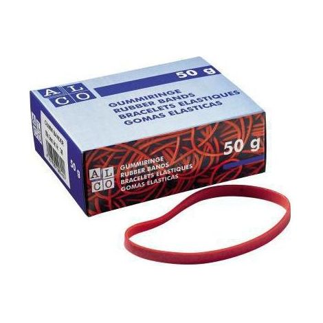 ALCO Gummiband ALCO 6 x 200 mm (B x L) Naturkautschuk rot 1.000 g/Pack.