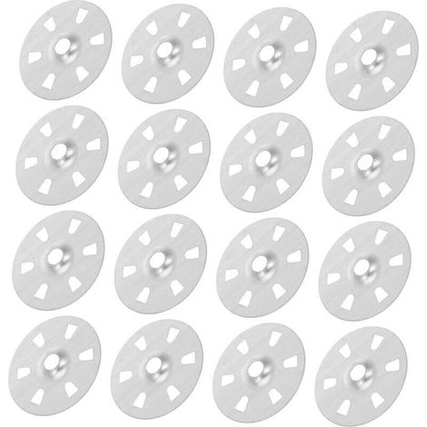 500 Pièces Rondelles Métalliques de Fixation pour Panneaux Isolants Rondelles Plates Six pour Plaques Mousse Rigide Support Vis pour Plaques de Plâtre (1/4)