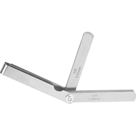 Jauge de réglage guitare en acier inox, mesure hauteur cordes et vérification frettes pour lutherie. (1/3)