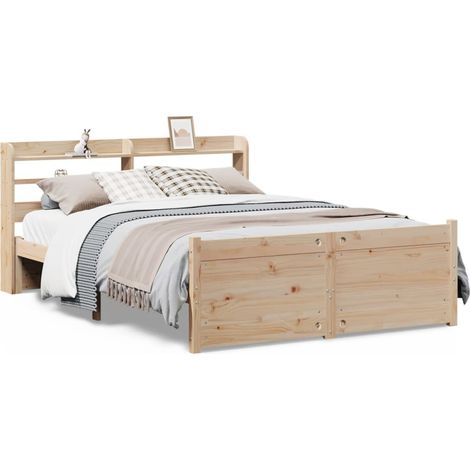 Maison Exclusive - Estructura de cama con cabecero madera maciza (1/5)