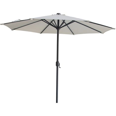 Primaster Sonnenschirm Kreta creme Ø 300 cm Marktschirm Kurbel neigbar UV-Schutz (1/3)