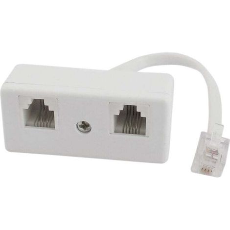 6P4C Adaptateur De Connecteur SÉParateur Ligne TÉLÉPhonique RJ11 Mâle À Double (1/3)