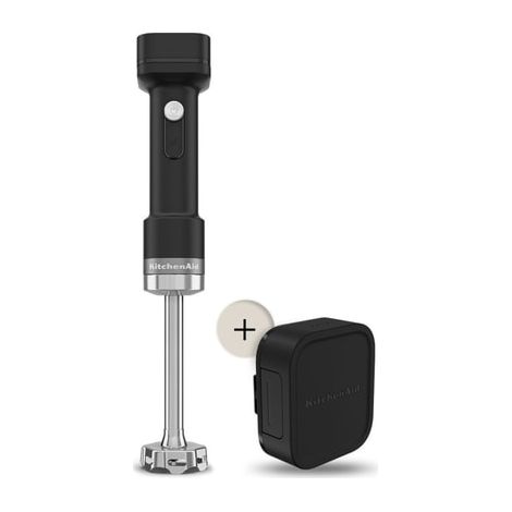 Mixeur plongeant sans fil avec batterie KitchenAid Go 5KHBRV71BM 12 V Noir mat (1/5)