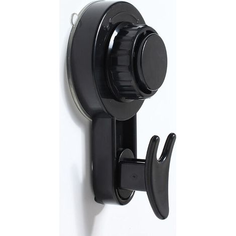 4 Pieces Vacuum Suction Cup Hook, Wall Suction Cup Hook Self Adhesive Wall Hooks No Drilling Bathroom Wall Suction Cup Suction Hooks for Kitchen, Office, Closet (Black ) (1/5)