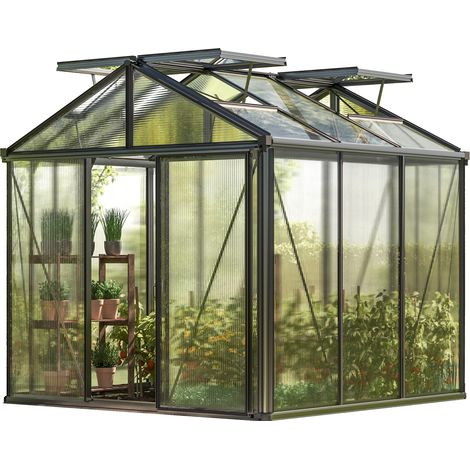 GFP Serra Diamas 21 Premium 235 x 235 cm, lastre a doppia parete spesse 16 mm, colore antracite
