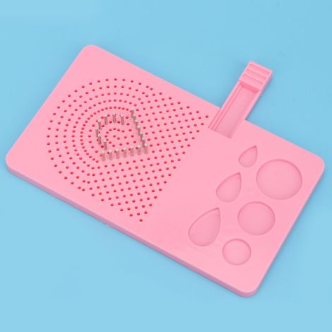 Wickelscheiben-Set aus Papier, 20 Nadeln, Platte, DIY-Gitterwerkzeug (rosa) (1/5)