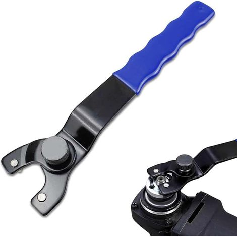 Clé universelle réglable pour meuleuse d'angle – Clé de meuleuse de 10 à 52 mm pour meuleuse de meule, clé antidérapante pour meuleuse d'établi, scie circulaire, scie à onglet (bleu)