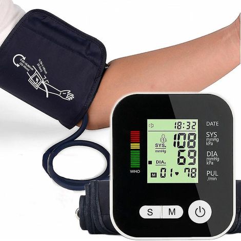 Tensiomètre de bras, appareil numérique automatique de surveillance de la fréquence cardiaque (1/4)
