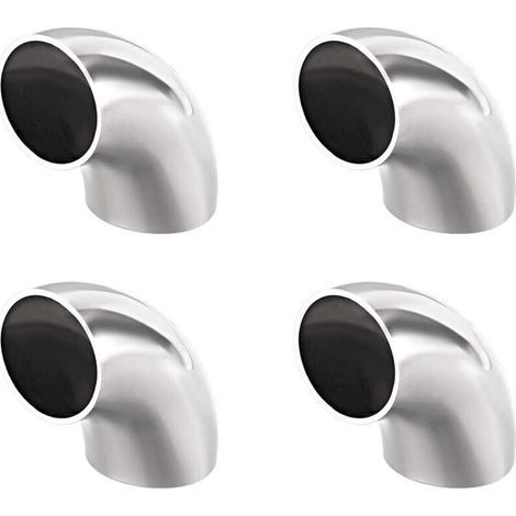 Sourcing map 304 Stainless Steel Pipe Fitting Long Radius 90 Degree Butt-Weld Elbow Outer Diameter mm, 1-1/4", 4pcs