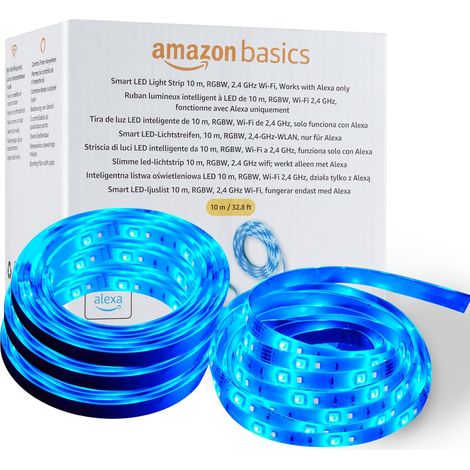 Bande lumineuse LED intelligente de 10 m, RGBW, fonctionne avec Alexa uniquement, Multicolore (1/5)