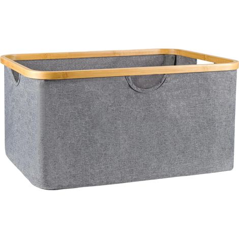 Foldable Laundry Basket Dark Grey 40L Storage Basket Folding Space Saving Laundry for Clothes & Linen Foldable Wash Clothes Storage for Wet & Dry Laundry (54x40x26.5) (1/5)