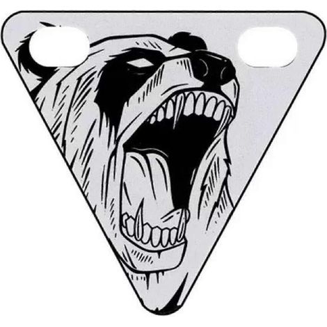 Plaque triangulaire réfléchissante magnétique pour vélo autocollant d'avertissement extérieur pour cadre magnétique selle de vélo suspension - C (1/3)