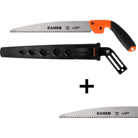 Sega da potatura con impugnatura bi-componente + fodero + lama - BAHCO 4128-JT-H-BLADE