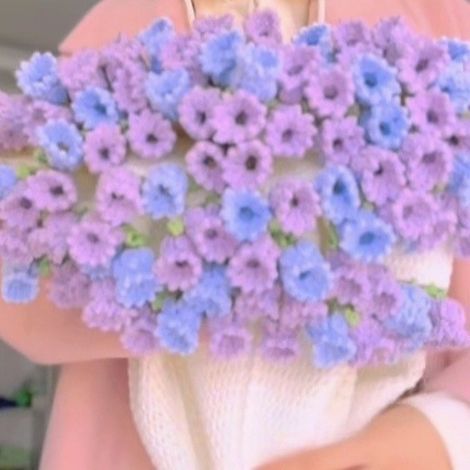 Couverture À Crocheter - Bouquet De Roses En Fleur - Diamètre 80 Cm - Coton - Pour Décoration Intérieure Et Cadeau (1/5)