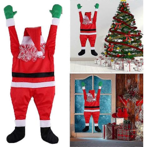 Décoration de Noël EVAGO : Père Noël grimpant et suspendu, ornement pour la maison. (1/5)