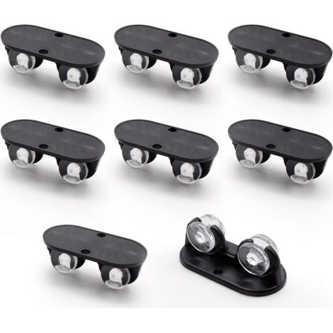 Stück kleine Möbelrollen, schwarze Aufbewahrungsbox-Rolle, mit doppelseitigem Klebeband, Mini-Kleberolle, verwendet für Mülleimer, Lagerbehälter, Möbel (1/4)