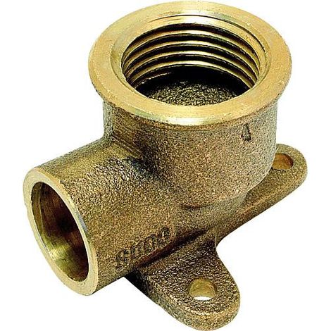 Raccord à souder laiton Coude applique femelle 1/2" - 15