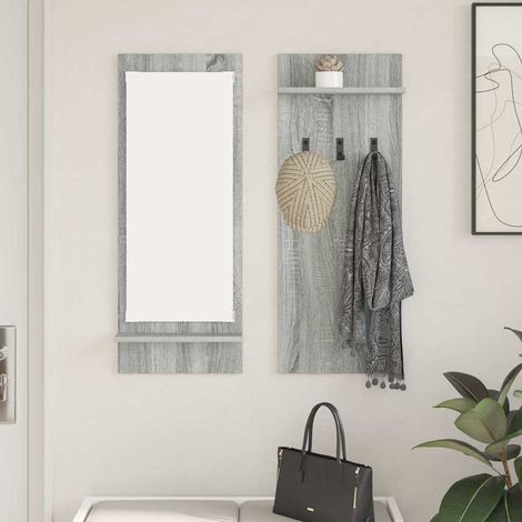 Perchero de pared con estante Gris sonoma 70 x 10 x 90 cm vidaXL (1/5)