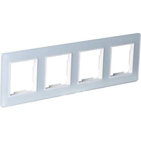 Monture quadruple, verre, blanc, gamme en ligne (1/4)