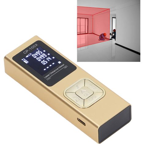 Mini télémètre laser électronique portable de haute précision, instrument de mesure infrarouge en alliage d'aluminium, règle laser, puissance laser 1mW, CP-100X, distance de mesure ≤100 mètres. (1/5)