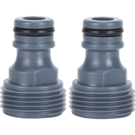 Adaptateur de tuyau à filetage mâle G3/4, raccord rapide, 2 pièces, adaptateur de tuyau d'irrigation de jardin (1/5)