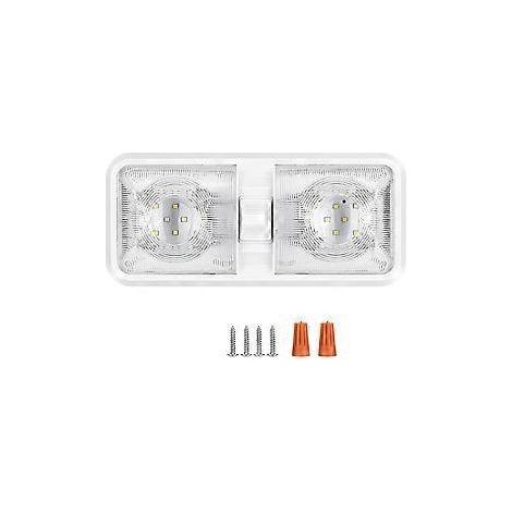 Éclairage intérieur pour camping-car, caravane, bateau ou voiture : plafonnier double dôme LED 12 V 8 W, luminosité 600 lumens (1/5)