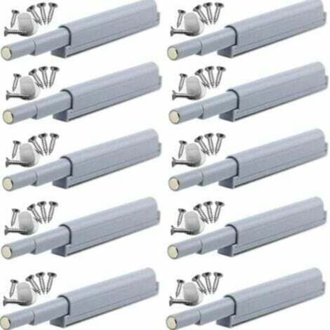 Set mit 10 magnetischen Türriegeln zum Öffnen per Knopfdruck. Die Tür lässt sich durch einfaches Drücken öffnen und schließen. (1/5)
