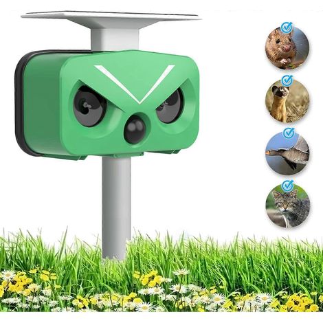Répulsif pour chats étanche, répulsif à ultrasons pour chats, poursuivant à ultrasons pour chiens, répulsif à animaux à énergie solaire (1/5)