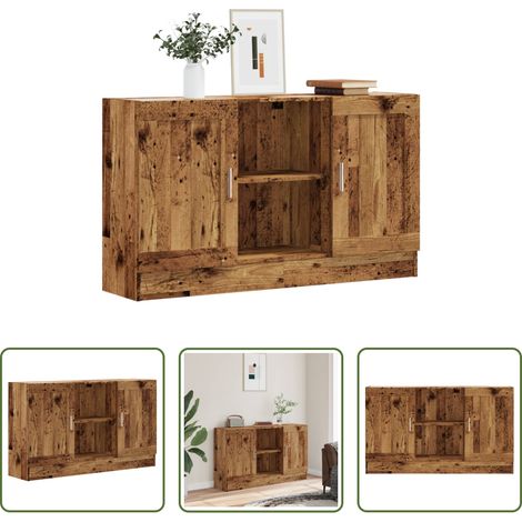 Buffet vieux bois - Buffet vieux bois 120x30,5x70 cm bois d'ingénierie (1/5)