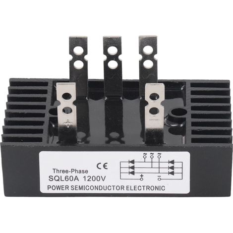 Module pont redresseur triphasé 1200V haute puissance pour contrôle d'automatisation, module de redressement pleine onde. (1/5)