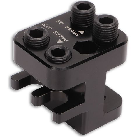 Outil de presse pour maillon principal moto quad, aluminium billette anodisé noir, compatible chaînes 520 525 530, démonte chaîne robuste (1/5)