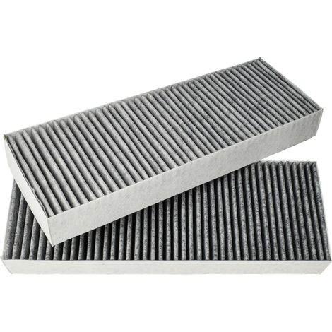 vhbw 2x Filtro de carbón activado compatible con Bora series BFIU, series BHU, series BIU extractor de cocina - 34 x 12,2 x 4,25 cm
