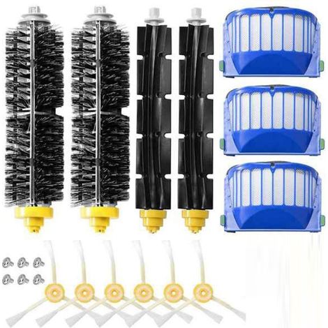 20 pezzi di ricambio per iRobot Roomba serie 600 (600, 605, 606, 610, 615, 620, 625, 630, 632, 639, 650, 660, 671, 675, 681, 696): kit di accessori comprendente filtro, spazzola, ecc. Pezzi di ricambi (1/4)