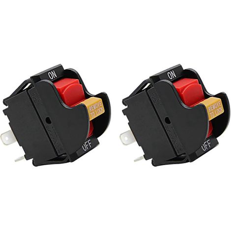 2 interrupteurs à bascule marche/arrêt SW7A pour scie circulaire de table, compatibles avec les références 489105-00, 1343759 et 400060680002, ainsi qu'avec les perceuses à colonne. (1/5)