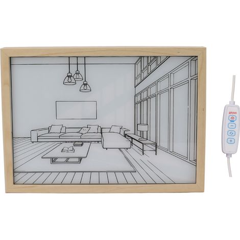 Tableau lumineux LED, décoration lumineuse, 3 couleurs à intensité variable, cadre photo avec effet d'ombre pour chambre ou salon (1/5)