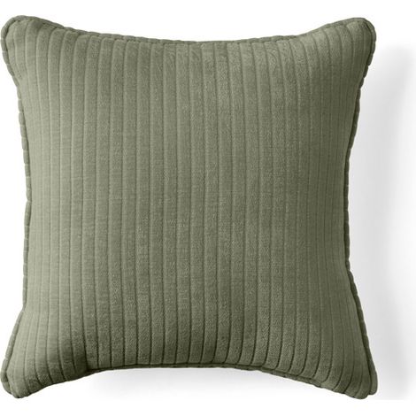 Topaze - coussin - en velours côtelé plat - 40x40 cm - vert sauge (1/4)