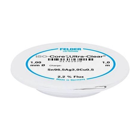 Felder ISO-Core Ultra Clear SAC305 Bobina de estaño 1 mm 1000 mm