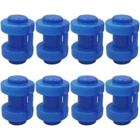 8 Pièces Embouts de Trampoline Ø 25 mm, Piece Detachee Trampoline, pour Tiges De Filet De Trampoline, Bleu (1/5)