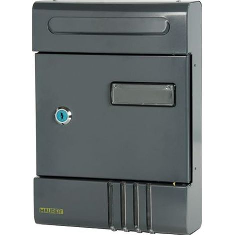 Cassetta Postale In Acciaio Per Esterno Porta Posta Lettere Antracite Notes MAURER  ANTRACITE (1/2)