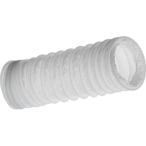 Conducto de aire flexible de 125 mm de diámetro para campanas extractoras de cocina, aires acondicionados, secadoras de ropa - Manguera de escape de 1 m - Conducto de ventilación - PVC (1/5)