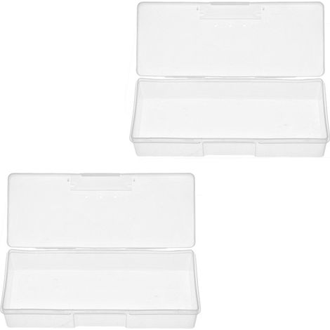 1 Boîte de rangement, transparent, plastique rigide, compact, pour outils de manucure et bijoux (1/5)