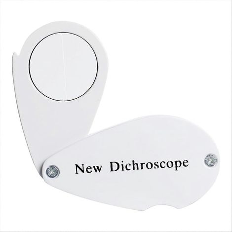 Dichroskop für die Gemmologie, Taschen-Diffraktionsspektroskop, 21-mm-Linse, Weißlicht, faltbar, klare Linse, gemmologisches Werkzeug (1/5)