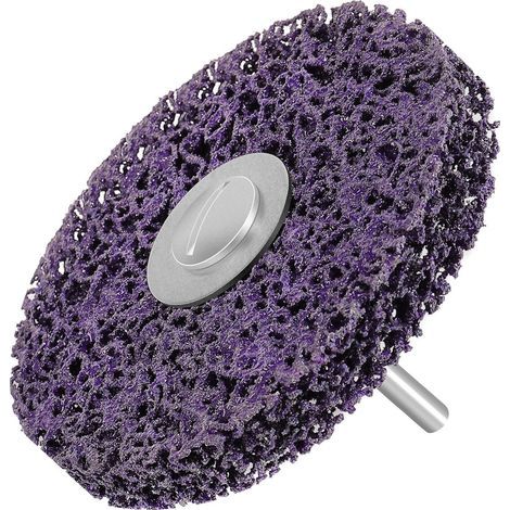 CSD Schleifscheibe - 100 mm - Nylon-Schleifscheibe zum Schleifen und Polieren - Rostentfernung für Metall, Stahl, Edelstahl (lila) (1/5)