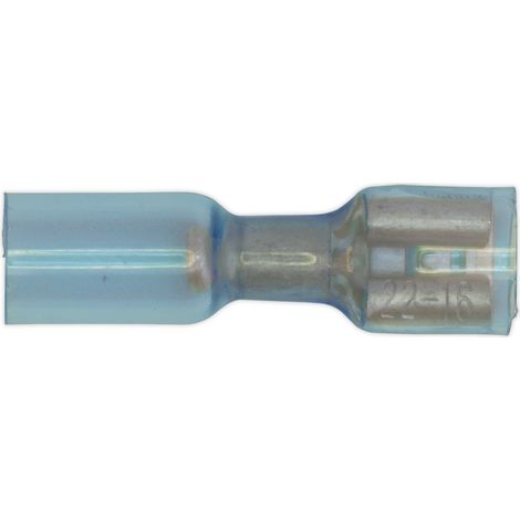 Sealey Heat Shrink Push-On Female Terminal 6.4mm, Blue - Pack of 25 BTSPF25 (1/2)