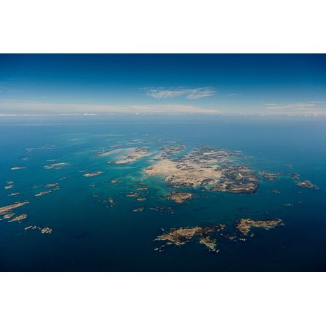 Tableau mural encadré île de Chausey vue du ciel 65x97 cm (1/5)