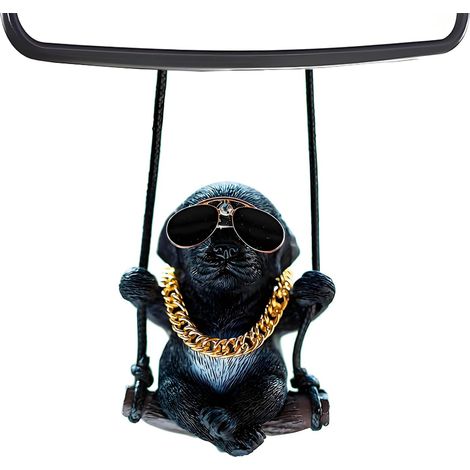 Pendentif de rétroviseur en forme de chien labrador, décoration de voiture, cadeau pour femmes et hommes. (1/5)