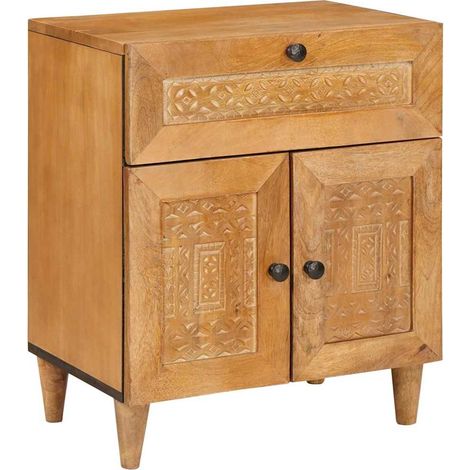 Mesa de noche Marrón Claro 50 x 33 x 60 cm Madera de ingeniería vidaXL