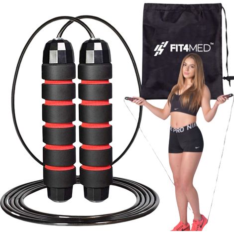 FIT4MED CORDA PER SALTARE LA CORDA IN ACCIAIO PER CROSSFIT CON CUSCINETTI