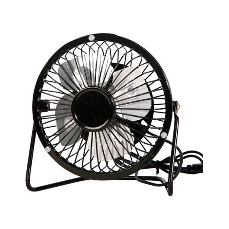 Ventilateur USB 8 Pouces, Ventilateur de Bureau en Fer avec Lames en Aluminium, Silencieux et Portable pour Bureau et Dortoir-Alovez-WCY (1/3)