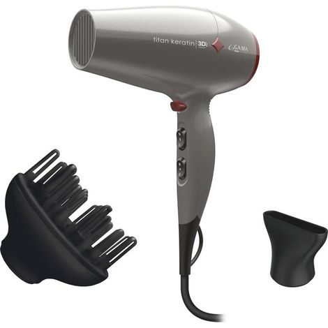 Gama Titan Keratin Diamond 3D Phon Asciugacapelli Grigio 2300 W (1/2)